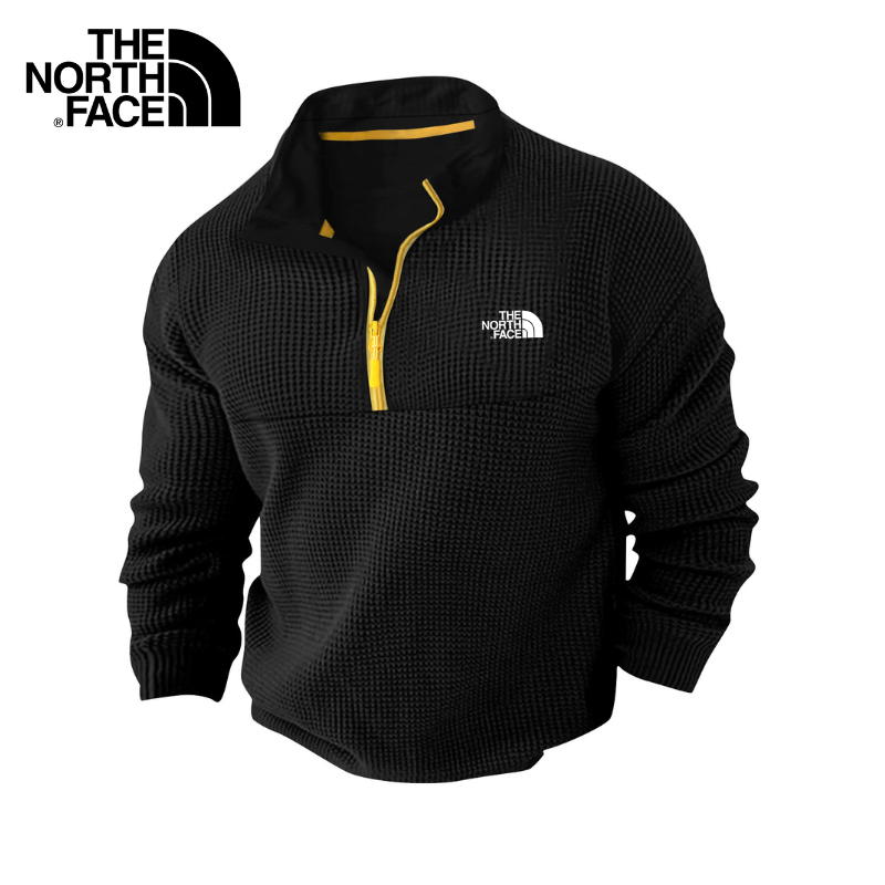 Pull polaire thermique col zippé noir